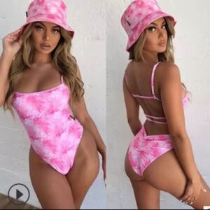 Sexy Tye Dye Monokini Open Back 1-Piece